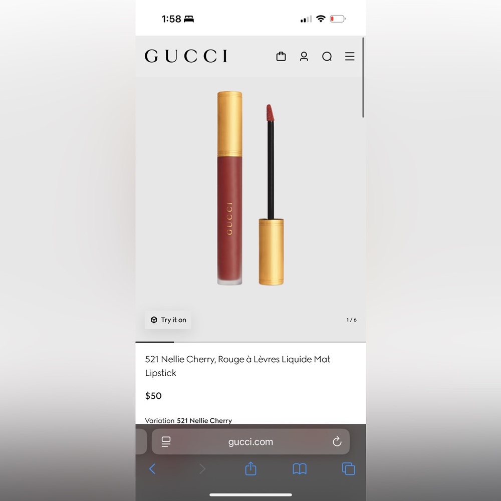 Gucci Nellie Cherry Rouge À Lèvres Liquide Mat Lipstick